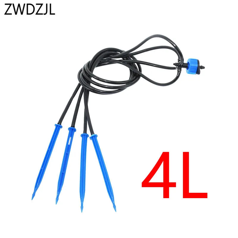 ZWDZJL 4L 8L Drip Irrigation System with 4-Way Arrow Drip Emitter 4L