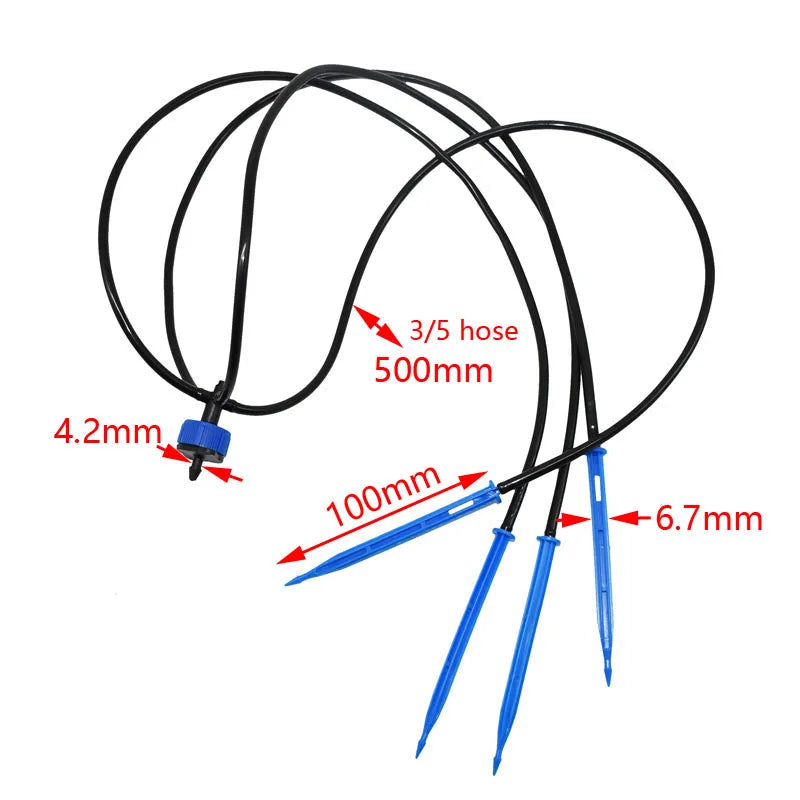 ZWDZJL 4L 8L Drip Irrigation System with 4-Way Arrow Drip Emitter