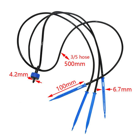 ZWDZJL 4L 8L Drip Irrigation System with 4-Way Arrow Drip Emitter