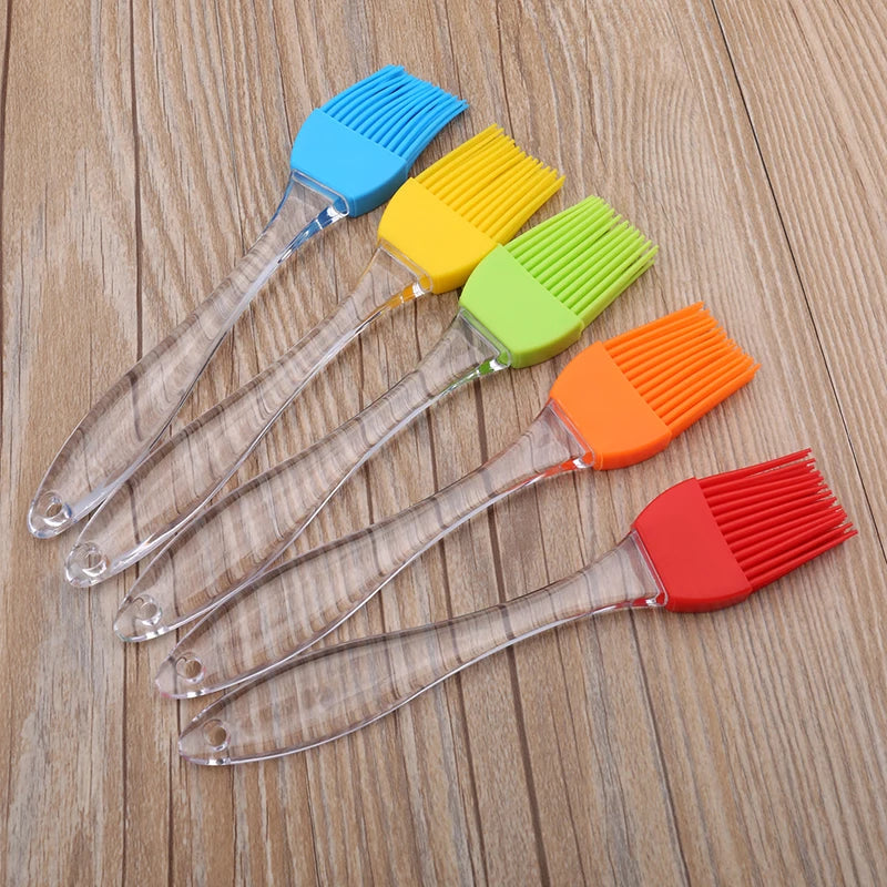 Silicone Spatula Barbeque Brush Heat Resistant Oil Condiment Brushes Cream Brushes Portable Bar Cake Baking Tools Kitchen Gadget