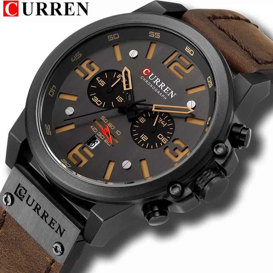 Watch For Men Top Brand Luxury CURREN Fashion Leather Quartz Men Watches Date Business Sport Male Wristwatch Clock Montre Homme