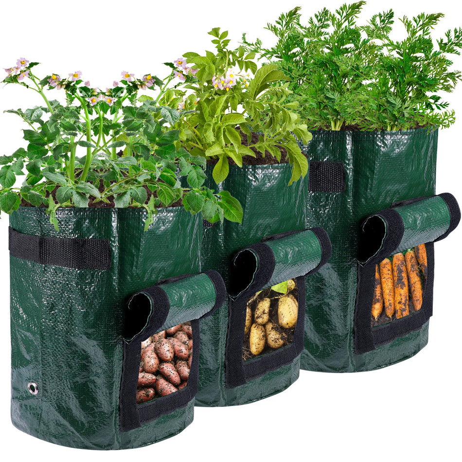 🟠 Πατάτες καλλιεργούν τσάντες 3/5/10 γαλόνι φυτών καλλιέργειας καλλιέργειας για καρότο ντομάτας πατατών και άλλα λαχανικά